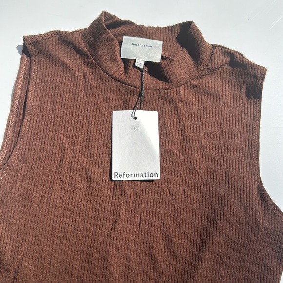 Reformation Skylar Mock Neck Rib Minidress - Picture 3 of 5